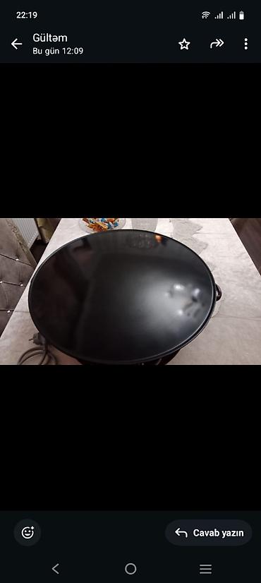 turk qaz sobası: Çəkisi 4.5 kq.Sac Diametri 50 sm. Spiralı qalın soba spiralıdır, ten — 2