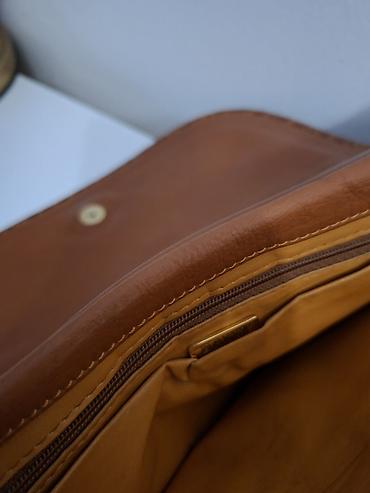 citrin narukvica: BALLY kožna torba preko ramena – smeđa - Materijal: mekana prirodna — 5