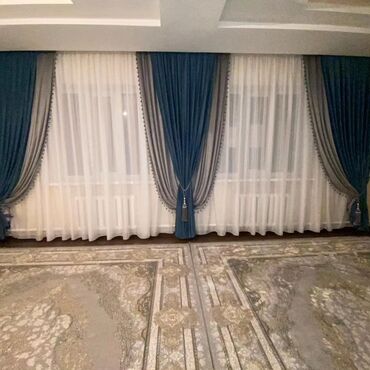 Шторы и занавески: Ош базарында арзан баада шторалар сатылып жатат.Большой — 10