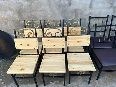 bağ evi: Yeni, Dördbucaq masa, Açılmayan, Stullar ilə, Metal — 4