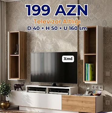 hamam refi: Televizor altlığı və divar rəfləri dəsti - Qiymət: 199 AZN — 4