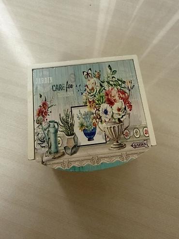 botinkalar cəkmələr: Dekorativ taxta kosmetik organizer güzgü ilə - Material: ağ rəngli — 6