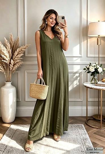 Haljine: ✅Duga letnja haljina bez rukava – (Made in Italy) — 7