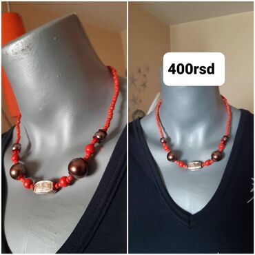 Ogrlice: Puno modela duzih lancica 600 dinara i ogrlica cene na slici. Hand — 7