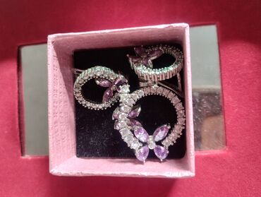 Bijuteriya dəstləri: Qadın sırğaları dəsti - 3 cüt asma sırğa 1) Mirvari effektli — 10