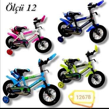 Uşaq velosipedləri: Yeni İki təkərli Uşaq velosipedi 12", sürətlərin sayı: 1, Ödənişli çatdırılma, Rayonlara çatdırılma, Ünvandan götürmə — 11