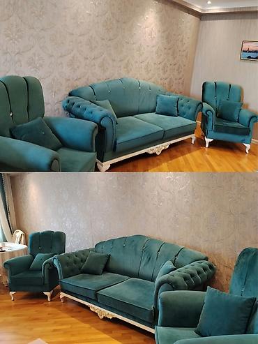 İşlənmiş, Divan, 2 kreslo, Bazasız, Açılmayan
