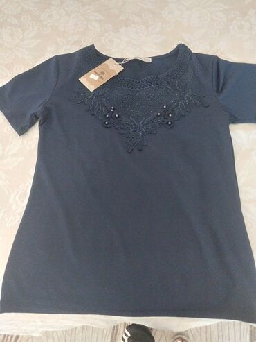 женские боди рубашки: Qadın köynəyi – Amar Chic (Turkey) - Rəng: tünd göy (navy) - Qol