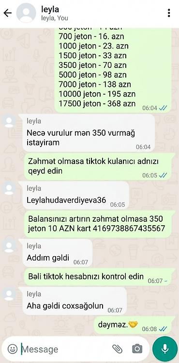 TikTok üçün Jeton Yükləmə Xidməti - TikTok hesabınıza sürətli və