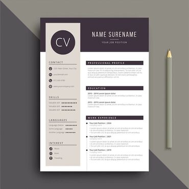 Словари: Istənilən dizaynda CV hazırlanması. whatsapp aktivdir yazın