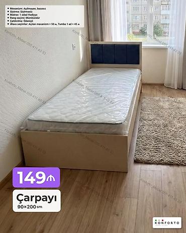 Çarpayı – 90×200 sm - Mexanizm: Açılmayan, bazasız - Sıyırma