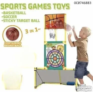 jastuk slonce za bebe: Sportski set za decu 3 u 1 kosarka fudbal i pikado 4599.0