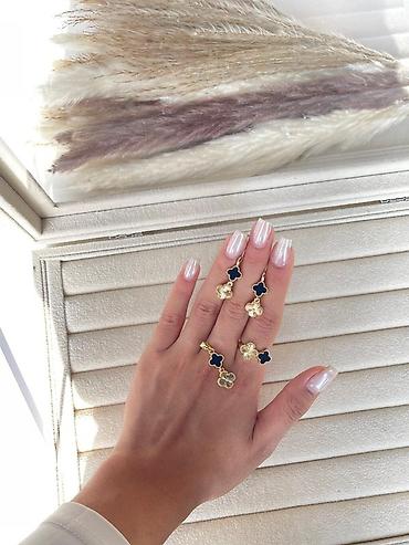 Bijuteriya dəstləri: Qadın zinət əşyaları dəstləri – müxtəlif modellər - Dördbuta (yonca) — 2