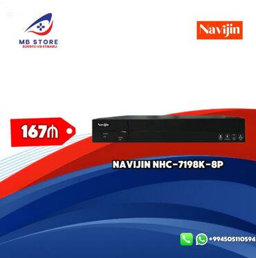 Videomüşahidə: Navijin NHC-7198K-8P 8-kanal 4K H.265 Ağıllı NVR. 8-kanal IP video