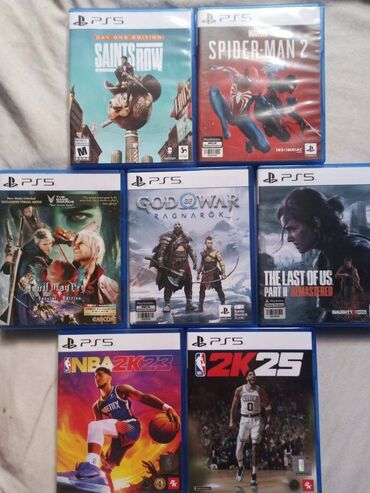 Oyun diskləri və kartricləri: Playstation 5 orijinal oyun diskleri Hamisi teze veziyyetdediler