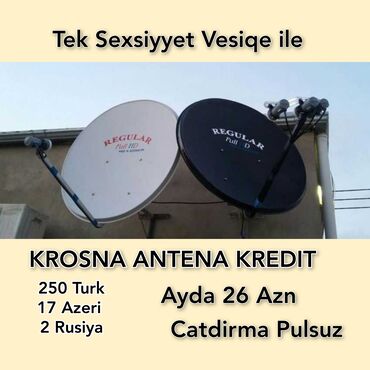 70000 kredit: Peyk antenalarının quraşdırılması | Quraşdırılma | Kredit, Zəmanət