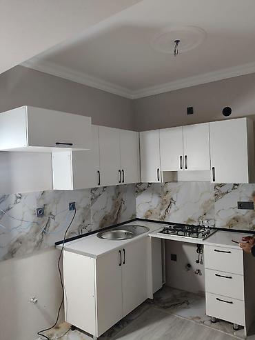 krem rengi metbex mebelleri: Sifarişlə mətbəx dəsti, Özü çəkən petlələr, Mat laminat, Kredit yoxdur, Rayonlara çatdırılma, Pulsuz çatdırılma — 1