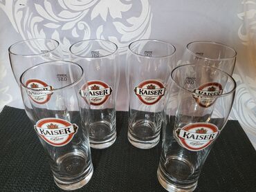 Čaše: Case nove,vintaz Kaiser za pivo. Case komada 6 u ceni — 6