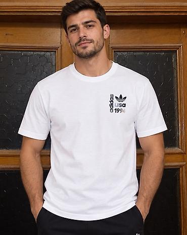 ağ futbolka: Futbolka, Adidas, L, rəng - Ağ — 1