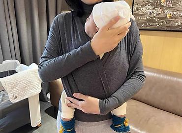 Слинг: Слинг для новорожденного без намотки, трикотажный - Подходит с — 1