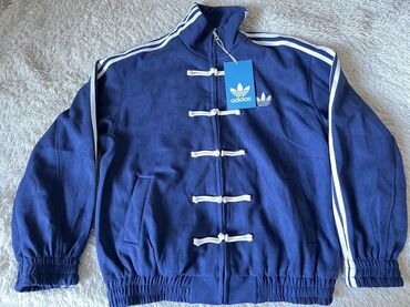 джинцовая куртка: Мужская куртка, Стандарт, Adidas, Новый, цвет - Синий, Самовывоз, Бесплатная доставка