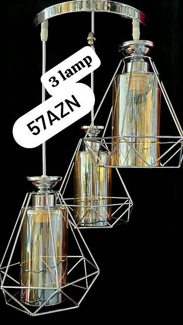 ketan uzerinde resimler: Çılçıraq, 3 lampa, Metal — 5