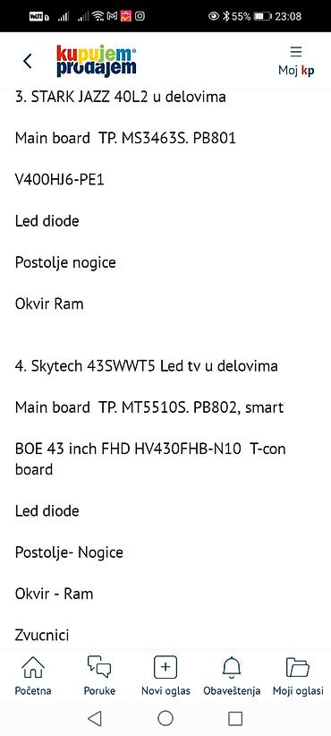Aksesoari za TV i video: Delovi za TV uređaje – STARK JAZZ 40L2 i Skytech 43SWWT5 Raspoložive — 1