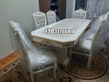 Ev və bağ: Qonaq otağı üçün, Yeni, Açılan, Dördbucaq masa, 6 stul — 2