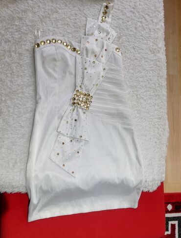 bela letnja haljina: M (EU 38), bоја - Bela, Večernji, maturski, Top (bez rukava)