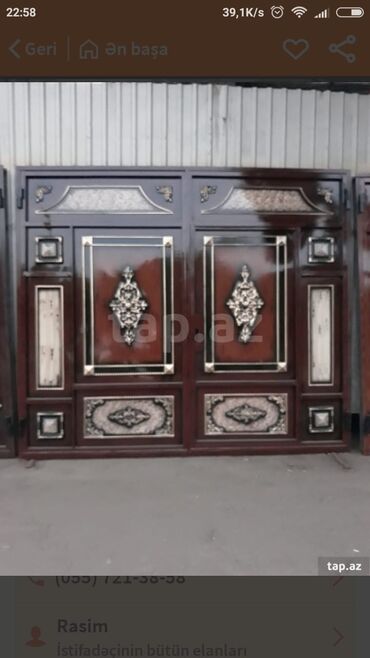 Həyət darvazaları: Yeni Dəmir Həyət darvazası, Yana açılan, 3 m, Mexaniki, Qapı ilə, Kredit yoxdur, Ödənişli quraşdırma, Rayonlara çatdırılma, Ödənişli çatdırılma -da lalafo.az — 6 Həyət darvazaları: Yeni Dəmir Həyət darvazası, Yana açılan, 3 m, Mexaniki, Qapı ilə, Kredit yoxdur, Ödənişli quraşdırma, Rayonlara çatdırılma, Ödənişli çatdırılma — 6