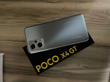 китайский iphone 14: Poco X4 GT, Жаңы, 256 ГБ, түсү - Күмүш, 2 SIM