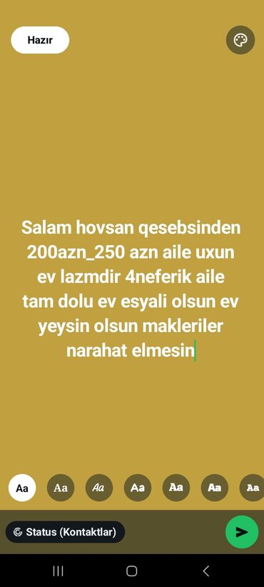 kiraye evler xacmaz: Axtarılır: Hövsan qəsəbəsində 4 nəfərlik ailə üçün kirayə ev