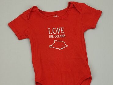 czerwone body niemowlęce: Body, TEX, 9-12 m, 
stan - Dobry