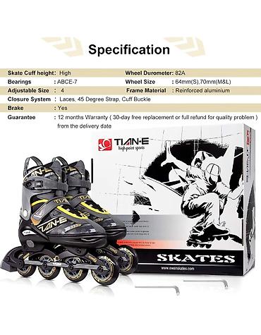 roker velosiped: ROLİK TIAN-E – şəhər gəzintisi və fitnes sürüş üçün inline konki — 6
