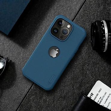 Maske i futrole za telefone: Maska Nillkin Scrub Pro za iPhone 14 Pro Max 6.7 plava (sa otvorom za — 11