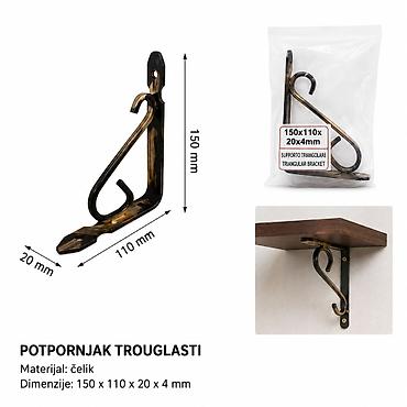 KMT Crni četka cvet nosač 9364596 Elegantni dekorativni metalni nosač