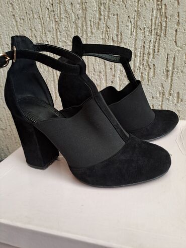 замшевые туфли: Туфли 35, цвет - Черный