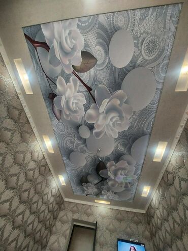 Натяжной потолок: Натяжной потолок Глянцевое, Матовое, 3D потолки Бесплатный замер, Гарантия, Монтаж at lalafo.kg — 3 Натяжной потолок: Натяжной потолок Глянцевое, Матовое, 3D потолки Бесплатный замер, Гарантия, Монтаж — 3