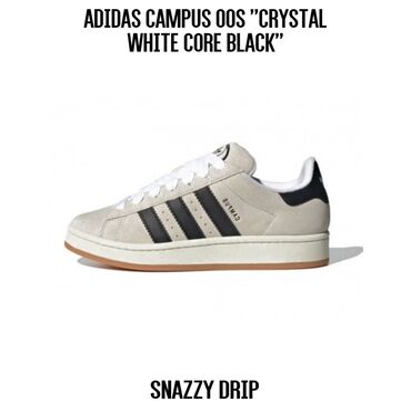polo обувь: ADIDAS CAMPUS OOS "CRYSTAL WHITE CORE BLACK" Размер 41-45 качество