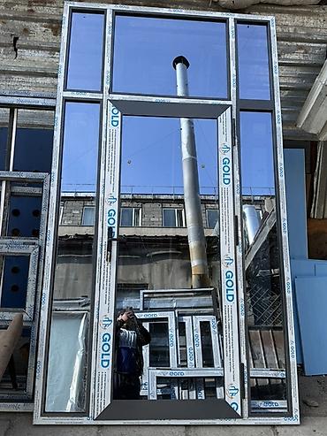 Ремонт и строительство: Алюминиевое окно на заказ, Тип окна: Витражные, Декоративные особенности: Фрамуга, Бесплатная установка, Без рассрочки — 8