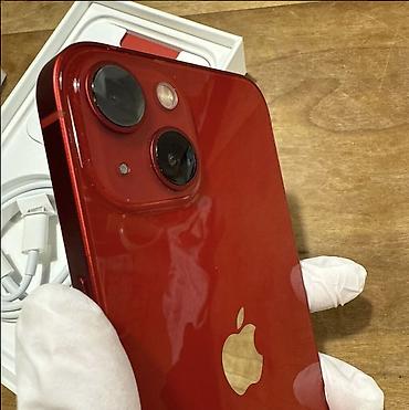 apple mini: IPhone 13 mini, 128 GB, Qırmızı, Barmaq izi, Face ID, Simsiz şarj — 1
