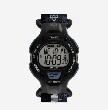 Наручные часы: Спортивные часы часы, Timex (Ironman), Таймер и секундомер, Шагомер, Водонепроницаемые, Оригинал, Мужские, Б/у