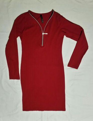 bordo haljina i cipele: M (EU 38), color - Red, Other style, Long sleeves