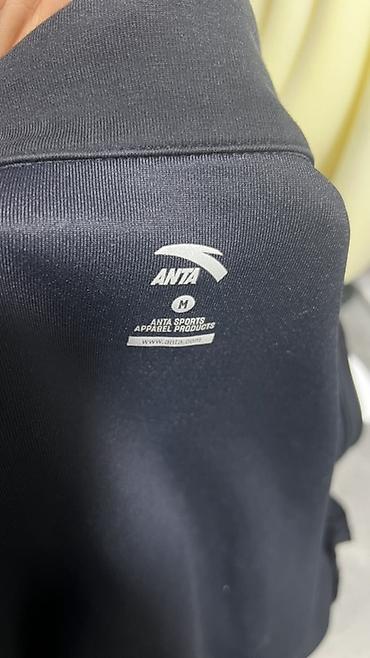 nike tech flecee: Спортивный оригинальный костюм ANTA (мужской), черный Состав — 5