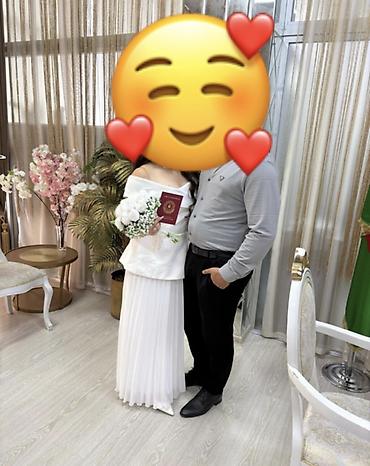 Ağ rəngli zərif nikah/libas dəsti 1 defe Nigaha geyinilib 150 manata