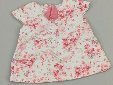 różowa bluzka w kwiaty: Bluzka, 1.5-2 lat, 86-92 cm, stan - Dobry