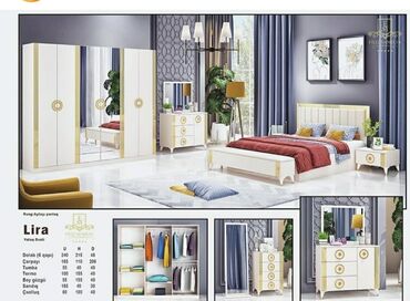 Yataq otağı dəstləri: İkinəfərlik çarpayı, Dolab, Azərbaycan, Yeni — 6