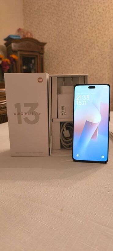 xiaomi 13 qiymet: Xiaomi 13 Lite, 128 GB, rəng - Qara, 
 Sensor, Barmaq izi, İki sim kartlı