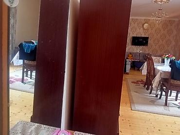 dekor ref: Mebel vitrin-dolab - Material: ağac karkas, parlaq qəhvəyi rəngli — 1