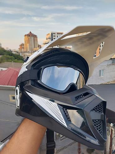 Moto geyim: Off-Road (Cross) Moto kask satıram Məhsul yenidir, istifadə — 3